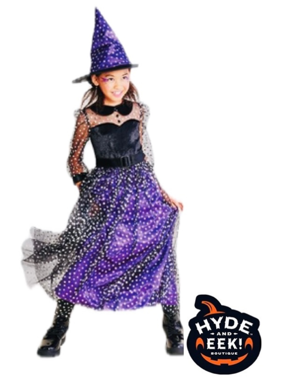 HYDE & EEK Light Up Starlight Witch
Halloween Costume Dress  Kid’s Sz L (10/12)